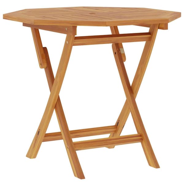 Hopfällbart trädgårdsbord 85x85x76 cm massiv teak