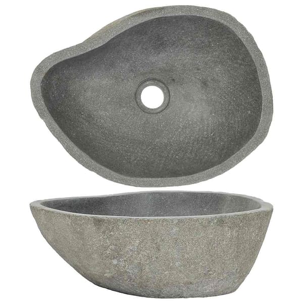 Handfat flodsten oval (37-46)x(29-36) cm
