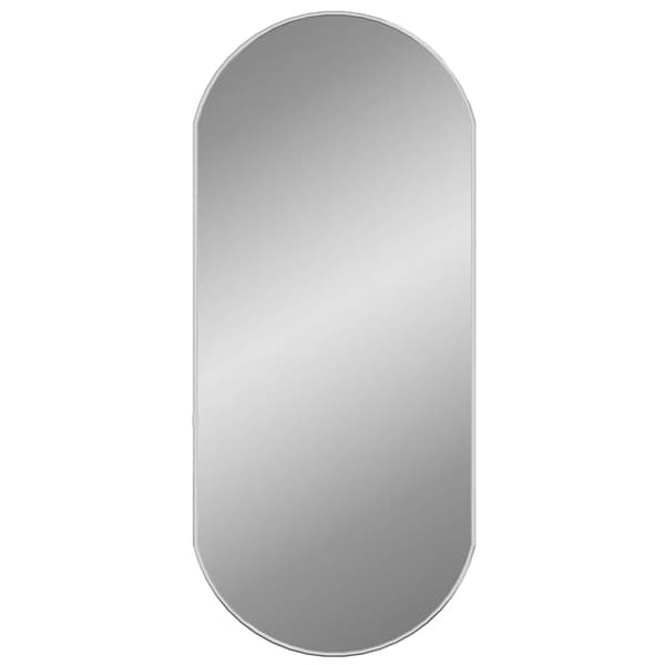 Väggspegel silver 80x35 cm oval