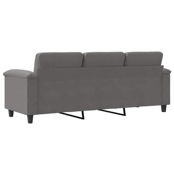 3-sitssoffa Mörkgrå 180 cm mikrofibertyg