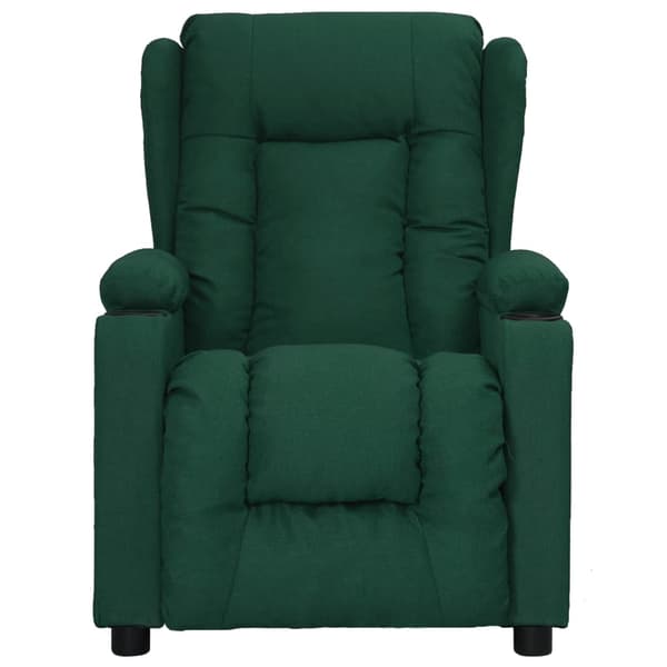 Reclinerfåtölj mörkgrön tyg
