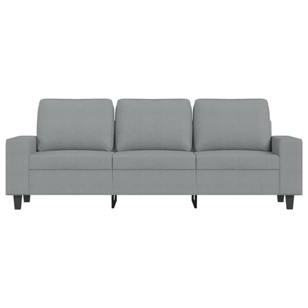 3-sitssoffa ljusgrå 180 cm tyg