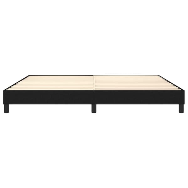 Boxspring-sängram svart 200x200 cm tyg