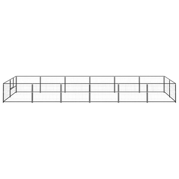 Hundgård svart 12 m² stål
