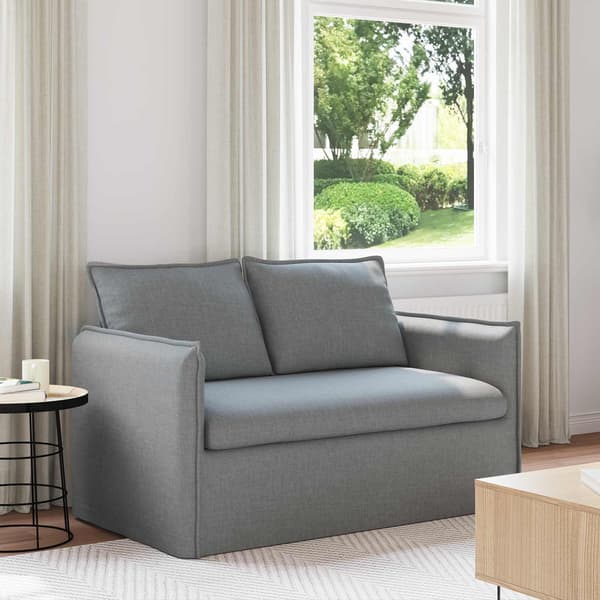 Soffa Ljusgrå 136 x 82 x 85 cm tyg