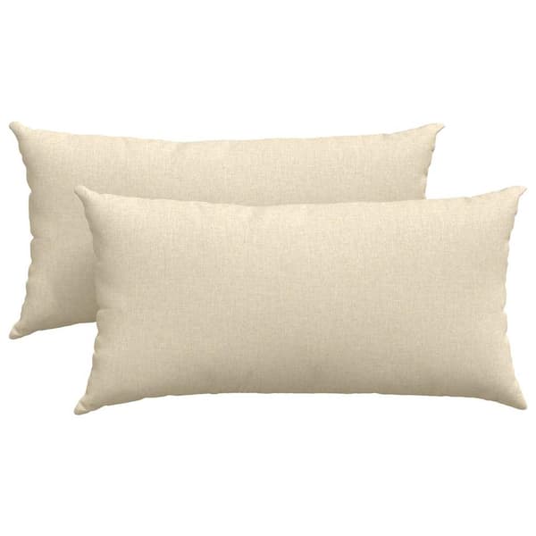 Sofakuddar 2 pcs Kräm 80 x 40 cm tyg