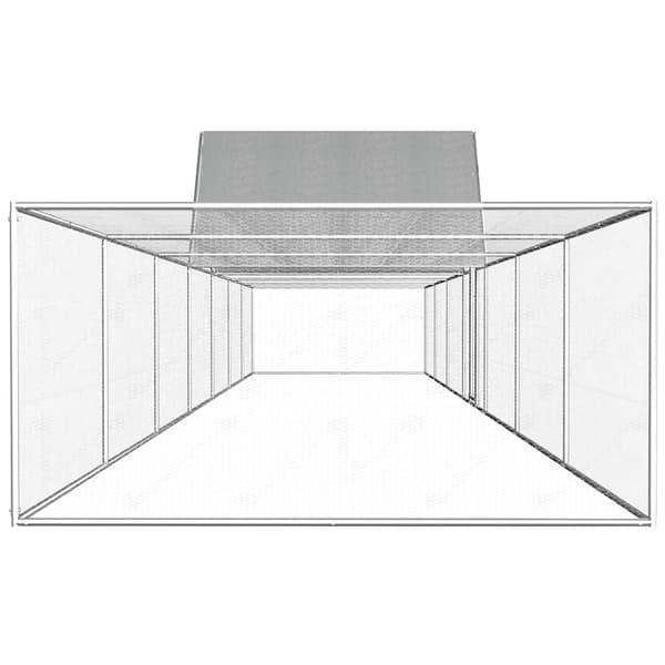Hönsbur 14x2x2 m galvaniserat stål