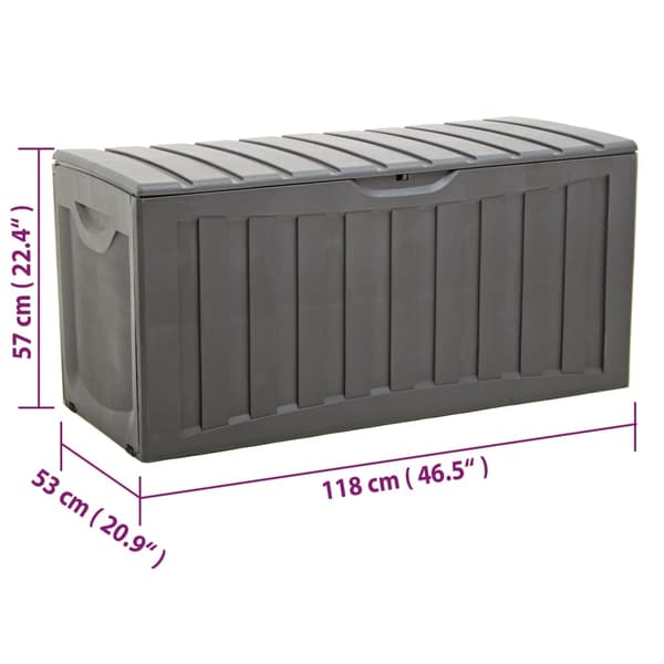 Dynbox svart 118x53x57 cm polypropen