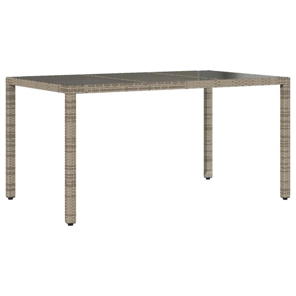 Trädgårdsmöbelset 5 pcs Grå konstrotting