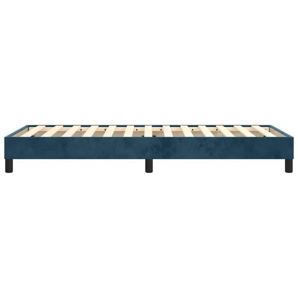 Boxspring-sängram mörkblå 100x200 cm sammet