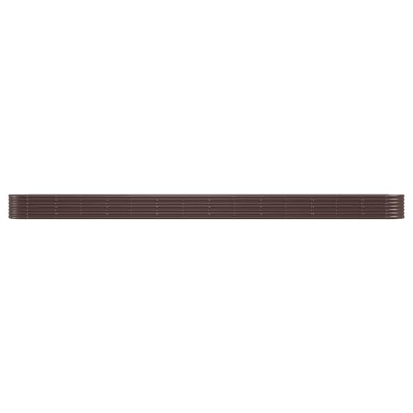 Odlingslåda galvaniserat stål 620x80x36 cm brun