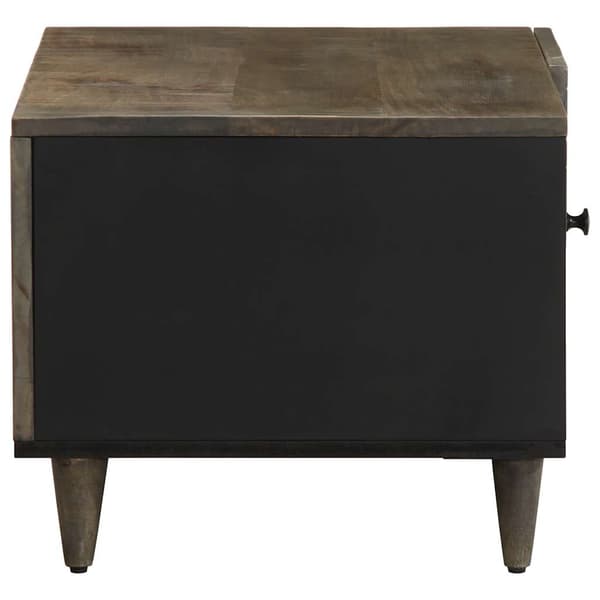 Soffbord ljusgrått 80x50x40 cm massivt trä mango