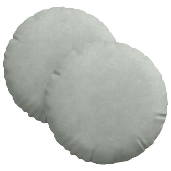 Sittkuddar 2 st Sammet Ljusgrå Ø30 x 13 cm