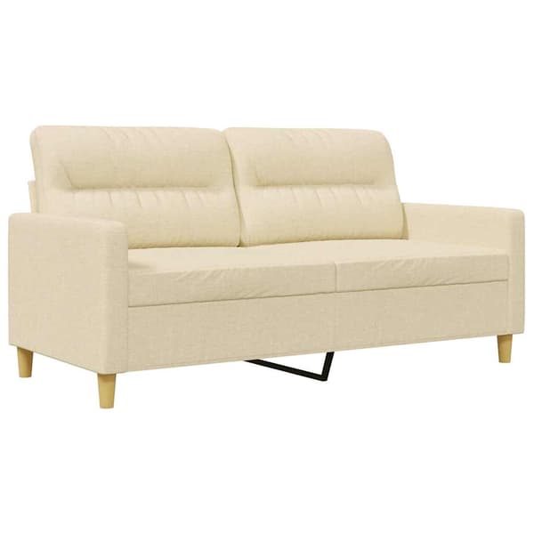 2-sitssoffa gräddvit 140 cm tyg