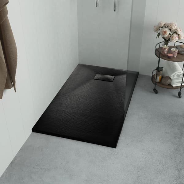 Duschkar SMC svart 100x80 cm