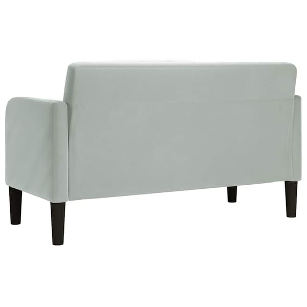 Loveseat soffa ljusgrå 109 cm sammet