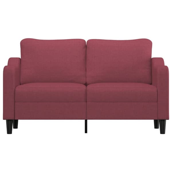 2-sitssoffa vinröd 140 cm tyg