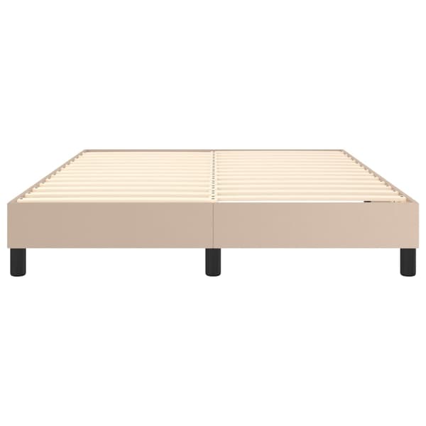 Boxspring-sängram cappuccino 140x190 cm konstläder