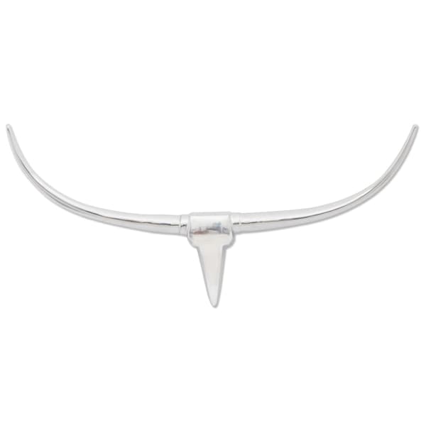 Väggmonterad Tjurhuvud dekoration Silver 96 cm