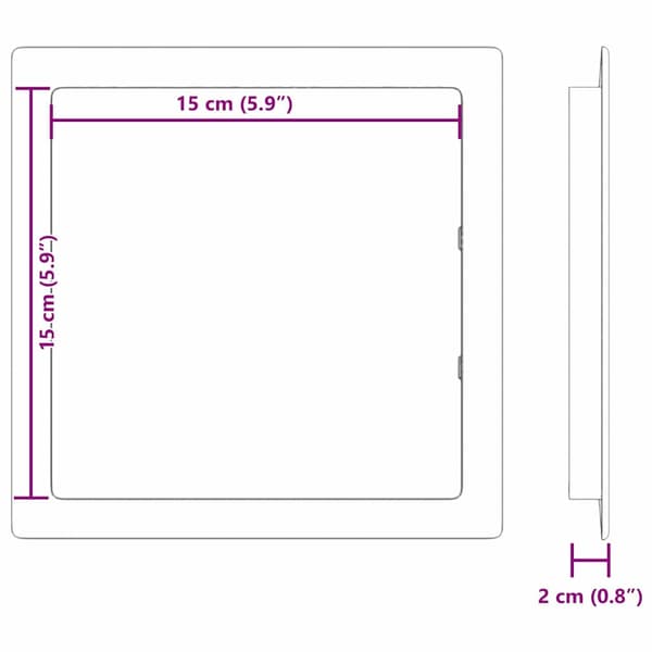 Åtkomstpaneler 2 pcs Vit 15 x 15 cm ABS Plast