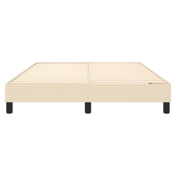Boxspring-sängram gräddvit 140x200 cm tyg