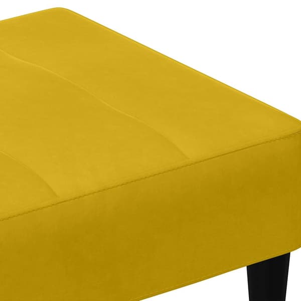 Fotpall Gul 77x55x31 cm sammet