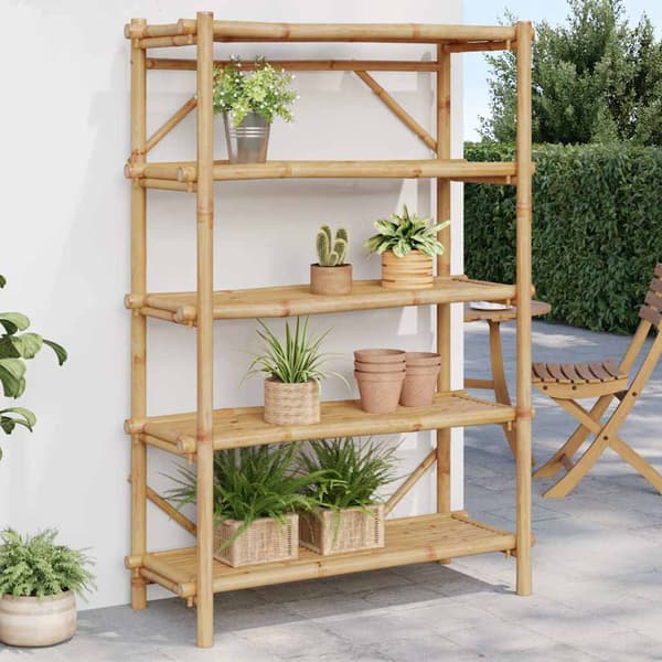 Bokhylla 5 hyllplan 100x40x150 cm bambu