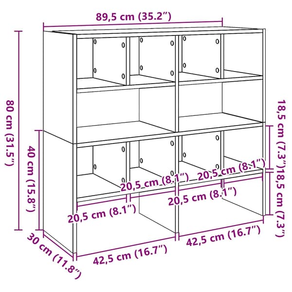Skohyllor 2 st stapelbara vit 89,5x30x40 cm