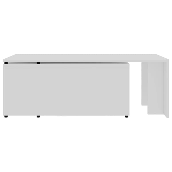 Soffbord vit 150x50x35 cm konstruerat trä