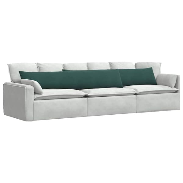 Sofakuddar 2 pcs Mörkgrön 200 x 40 cm Kordread tyg