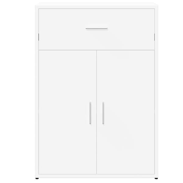 Skåp vit 60x30x84 cm konstruerat trä