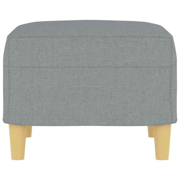 Fotpall Ljusgrå 60x50x41 cm tyg