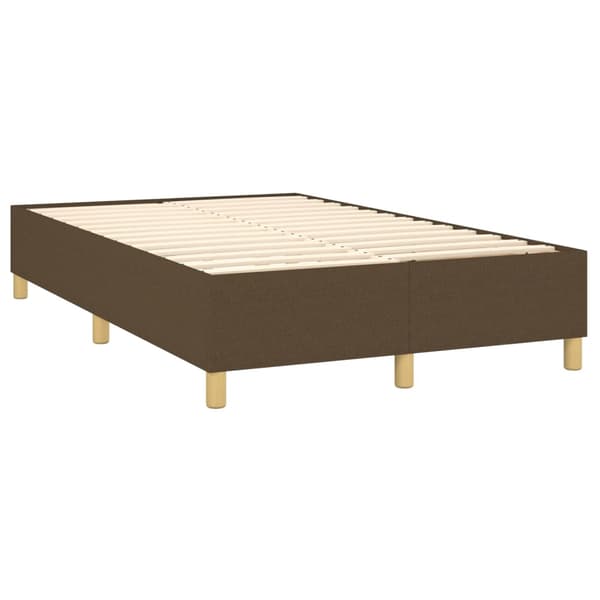 Boxspring-sängram mörkbrun 120x200 cm tyg