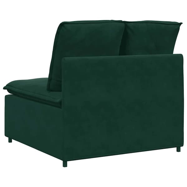 Modulär mittmodul för soffa med dynor mörkgrön 100 cm