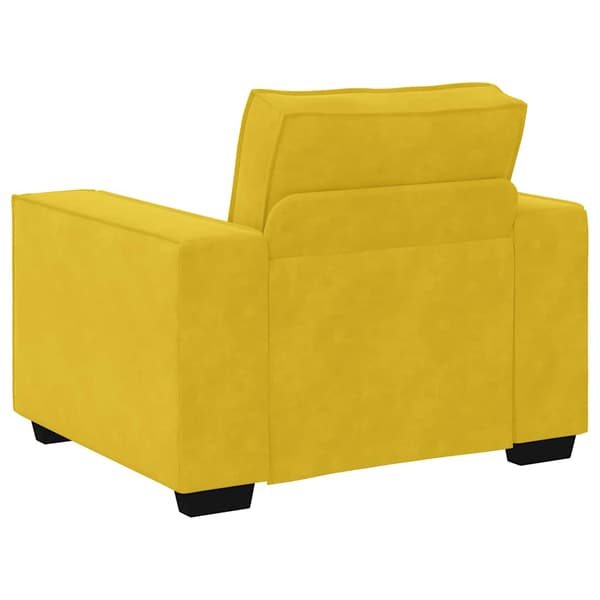 Soffstol gul 100x78x84 cm sammet