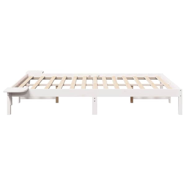 Sängram Vit 120 x 190 cm Massiv furu