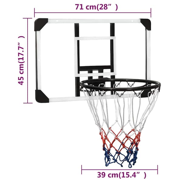 Basketkorg transparent 71x45x2,5 cm polykarbonat