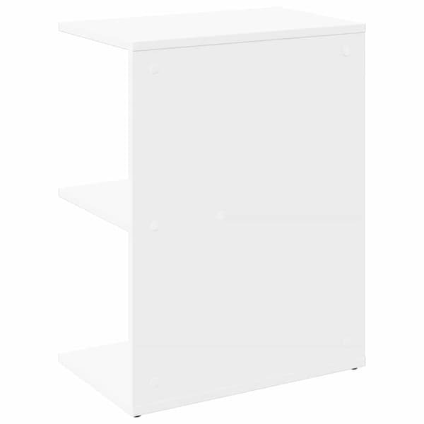 Sängbord vit 46,5x29x61 cm konstruerat trä