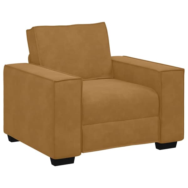 Soffstol brun 100x78x84 cm sammet