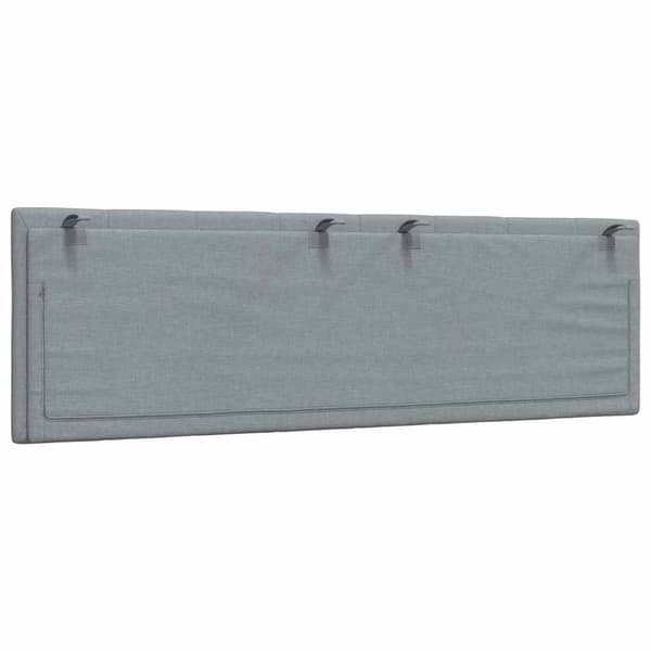 Headboard Cushion "Hanko" Light Grey 160 cm Fabric