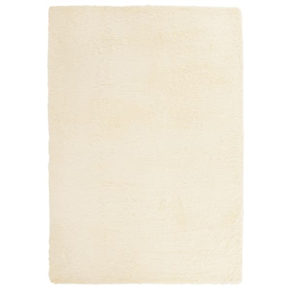 Ryamatta med lång lugg NAVARRA gräddvit 120x170 cm polyester