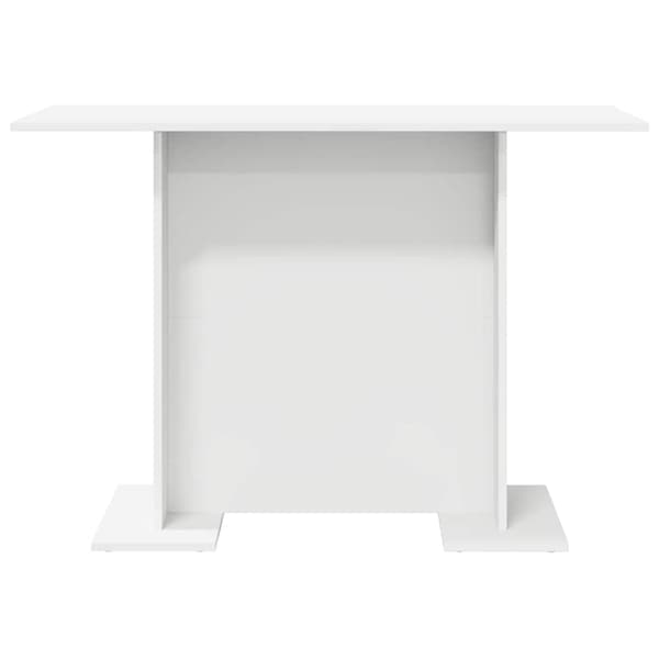 Matbord 110 x 60 x 75 cm Konstruerat trä Vit Rektangulär