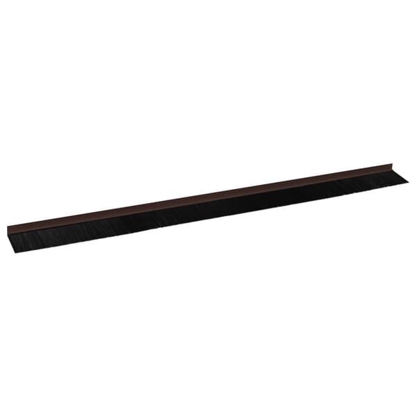Självhäftande dörrborstlist 12 pcs Brun 100 cm