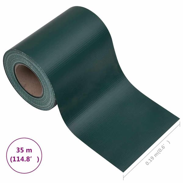 Insynsskyddslist PVC 35x0,19 m mattgrön