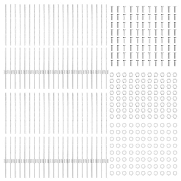 Stängselstolpe 44 pcs Silver 140 cm Stål