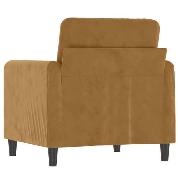 Fåtölj Brun 60 cm sammet