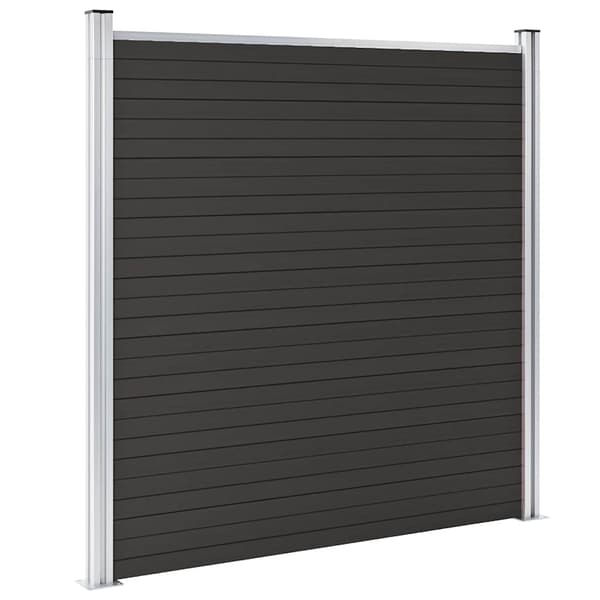 Staketpanel WPC 180x186 cm svart