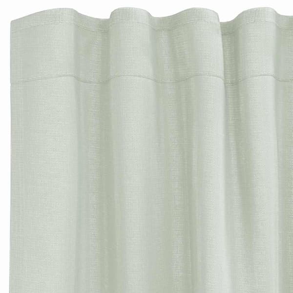Voile gardiner med stångfickor 2 st ljusgrå