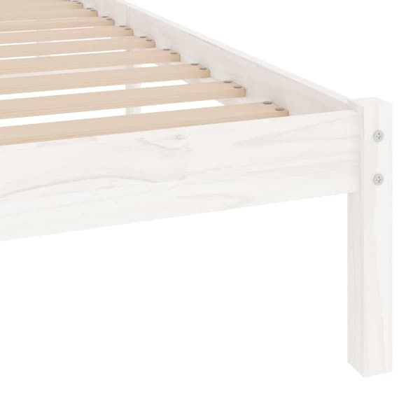 Sängram vit massiv furu 90x200 cm