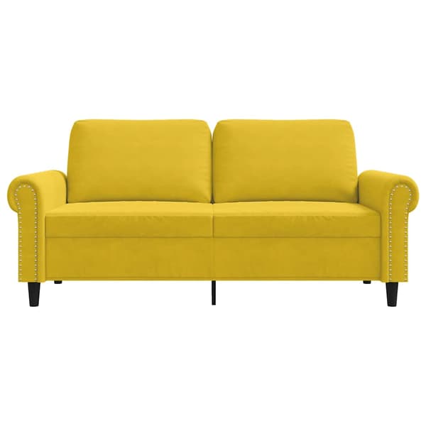 2-sitssoffa gul 140 cm sammet